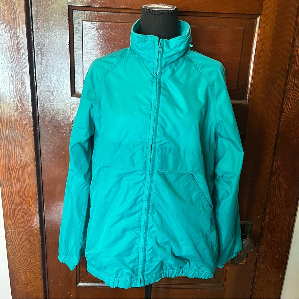 VTG Be In The Current Seen Teal Windbreaker Jacket